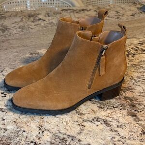 Blondo Camel Suede Ankle Booties